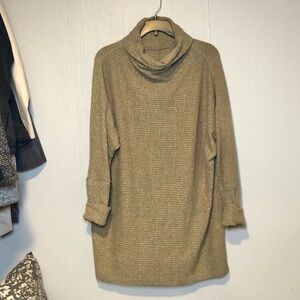 We The Free Olive Cowl Neck Sweater Oversized Sweater, Long Sweater